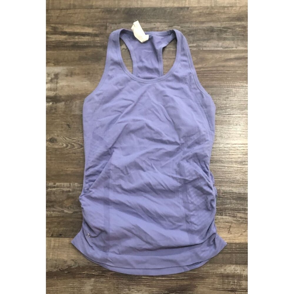 Athleta Runched Racerback Workout Yoga Tank Small Lilac Purple